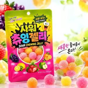 과일 젤리 사워맛 츄잉젤리 50gx6개입 선우글로벌