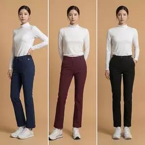 보스케 여성 겨울 골프 기모 배색 본딩 바지 1+1+1 LB260918130