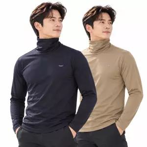 버팔로 남성 겨울 기모 마스크티 아웃도어 등산 긴팔 목폴라티 BFTD1612