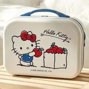 산리오 화이트 헬로키티 레디백 / 미니 캐리어 여행 가방 보스턴백