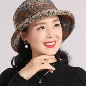 어픽 중년여성모자 산책모자 겨울버킷햇