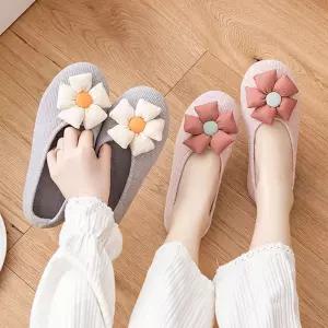 플라워 덧신 슬리퍼 가벼운 실내화 거실화 사무실 침실 발편한 여성 데일리 신발