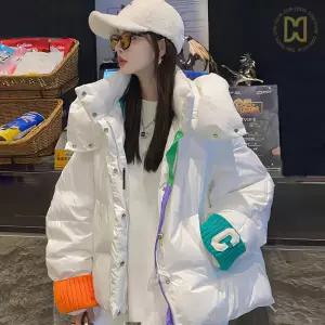 코디코치 여자 크레용 패딩 겨울 숏 집업 자켓 누빔 후드 점퍼