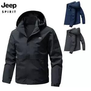 지프 JEEP SPIRIT  아웃도어 봄 가을 남성 후드 탈부착 방풍방수 바람막이 자켓 등산복 재킷 일상복 상의