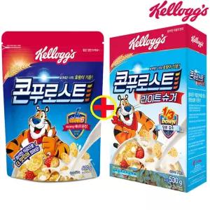 켈로그 시리얼 콘푸로스트 600g+라이트 슈거530g