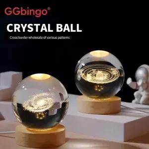 GGbingo LED 무드등 은하수 태양계 크리스탈 볼 조명 침실 선물