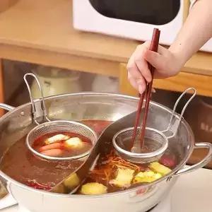 조리기구 메쉬 스트레이너 스푼 국수 스쿱 긴 손잡이 핫팟 스테인리스 스틸 파스타 삶는 바구니