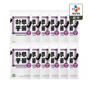 CJ 하루콩물 무가당 고단백 국산서리태 콩물두유 180ml x12개