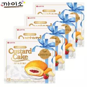 프리미엄 카스타드 케이크 치즈 라즈베리 (12봉입)300g x4