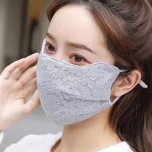(다올)레이스 시스루 새부리형 기미 마스크 골프용 빨아쓰는