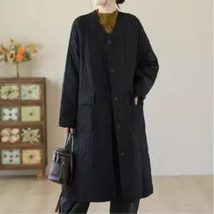 퀼팅 점퍼 롱 아우터 빅사이즈 자켓 코트 여성 내추럴 패딩