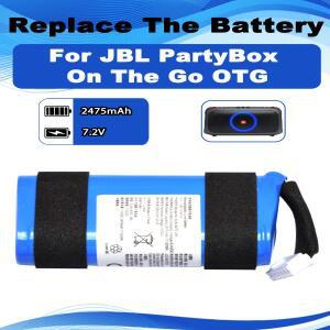jbl호환 PartyBox On The Go OTG 블루투스 무선 스피커용 7.2V 2475mAh SUN-INTE-265 교체용 배터리