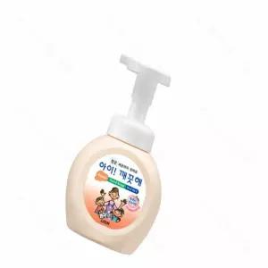 수락리빙마켓 아이깨끗해 핸드워시 복숭아향 버블 거품형 핸드솝 250ml 펌프형 손세정제 유아 버블핸드솝
