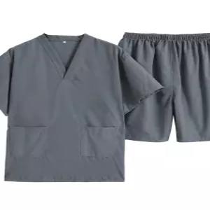 찜질방옷 사우나복 상하세트 반팔 반바지 면혼방 스트레치 목욕복 XL~3XL