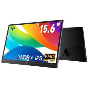 KTC 휴대용 모니터 15.6인치 FHD 1080P 여행용 노트북 익스텐더 USBC HDMI 스피커 포함 초슬림 IPS HDR 디스플레이 휴대폰 xbox호환용 Mac 스위치용 두 번째 화면 블랙 H15F9