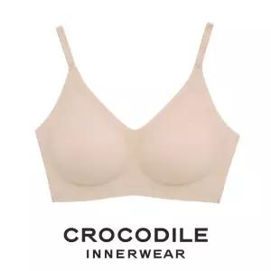 크로커다일 나일론골지 패드일체형 후크형 브라 베이지 CDWBR4P08T