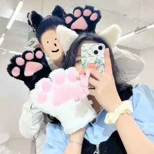 고양이귀 발바닥 손 장갑 머리띠 고양이 헤어밴드 에버랜드머리띠 귀 2color