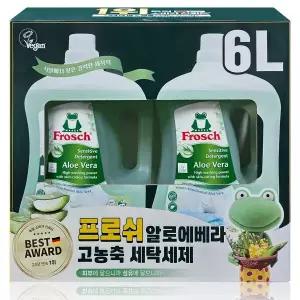 프로쉬 알로에베라 세탁세제 6L 독일 고농축 액상 액체 세제 친환경