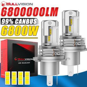 [호환품]BULLVISION H4 차량용 LED 헤드라이트 전구 6800W 고성능 CSP 팬 CANBUS 호환 상향등/하향등 겸용