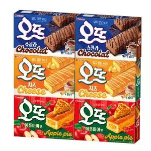 오리온 오뜨 애플파이맛 175g+쇼콜라 150g+치즈 144gx각2개(총6개)