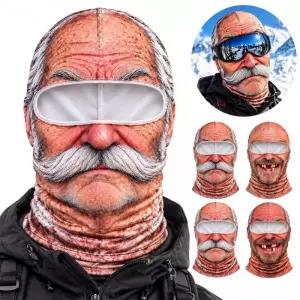 3D 입체 프린팅으로 제작된 용 발라클라바 얼굴 를 가리는 통기성 좋은 디자인 눈 구멍이 있는 마스크 흰색