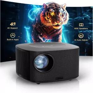 ONOAYO ONO5Pro 2.0 4K 스마트 프로젝터 WiFi 블루투스 AI 오토포커스 60W 돌비 오디오 침실 야외용 영화