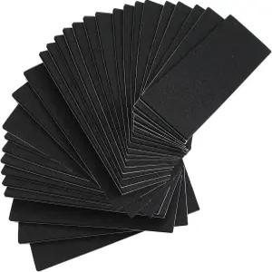 파지안 24개입 핑거보드 폼 그립 테이프 110x38x2mm 블랙 데크 스케이트보드 미끄럼 방지 표면 교체용 질감