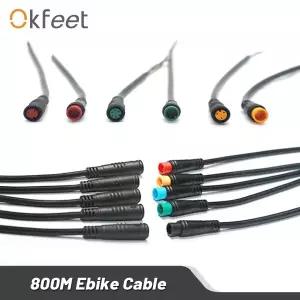 Julet Bng 방수 전기 자전거 연장 케이블 커넥터 Ebike 라이트 스로틀 Ebrake 디스플레이용 2 핀 3 4 5 6
