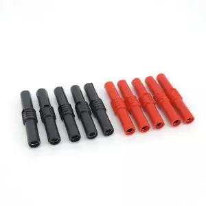 1pair 4mm 바나나 커넥터 소켓 암-암 어댑터 확장 절연 플러그 커플러