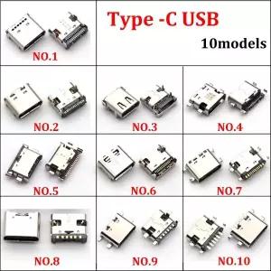 10pcs  C 6 12 24 핀 SMT 소켓 커넥터 USB 3.1 여성 SMD DIP  호환 삼성 호환 레노버 호환 PCB 디자인 DIY