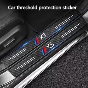탄소 섬유 패턴 임계 값 스티커 자동차 도어 씰 보호대 스트립 BMW 호환 X1 X3 X4 X5 X6 G01 F15 F16 F49 F