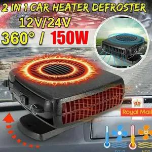 하이라이터 브론저 150W/200W 자동차 히터 12V/24V 휴대용 팬 4 IN 1 안티포그 제상기 전기