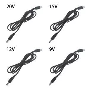 LED 라이트 노트북용 전원 케이블 컨버터 코드 C타입 PD 트리거 USB C 길이 98cm 200cm 12V 5.5x2.1mm