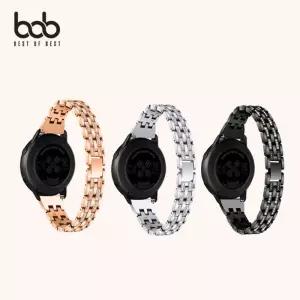 갤럭시워치 20mm호환 큐빅 풀메탈 스트랩 시계줄 밴드여성메탈시계줄 메탈