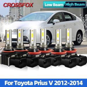 H11 Led 헤드 라이트 전구 9005 HB3 6000K 40000LM 터보 램프 Toyota Pri V 2012 용 하이 로우 빔 자동차