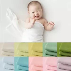 부드러운 신생아 사진 배경 담요 소품 Stretchable 랩 스튜디오 솔리드 컬러 포즈 촬영