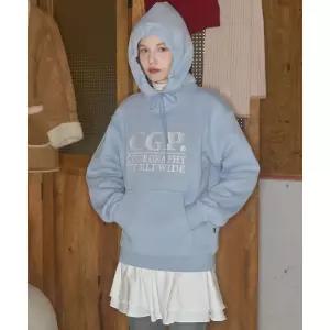 코드그라피 기모 스퀘어 로고 후디 그레이쉬블루 CBEWUTH060GU 1000883614172