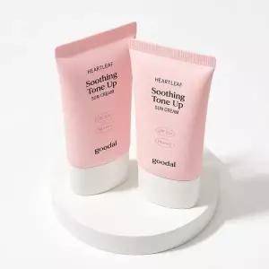 [핑크톤업] 구달 맑은 어성초 진정 수분 톤업 선크림 50ml 1+1 기획