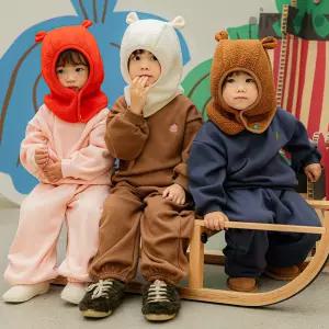 [삠뽀요] 따따 베어 유아 키즈 플리스 바라클라바