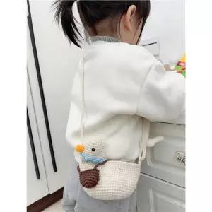 오리 뜨개 가방 기린 크로스백 DIY 코바늘