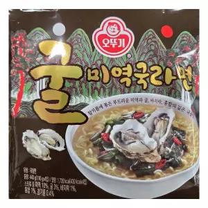 오뚜기 굴미역국라면 440g 4봉 봉지라면