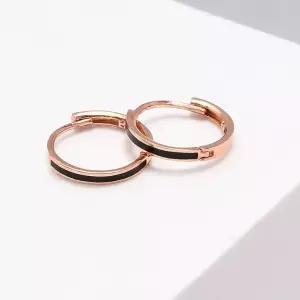 [로이드]로이드 14K 에폭시 블랙 11mm 원터치 귀걸이 LOFL4059G