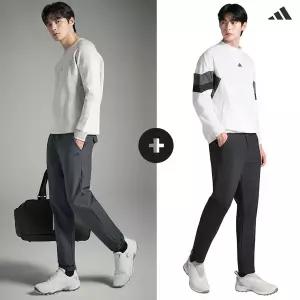 [아디다스골프] 1+1 남성 트리코트 기모 본딩 팬츠