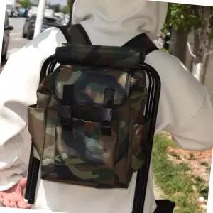 카무플라주 백팩 겸용 캠핑의자 낚시의자 휴대용 접이식 의자