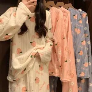잠옷 파자마 커플수면복 겨울 홈웨어 오버핏 실내복 데일리세트 남녀공용 KK773 (쿠잉)