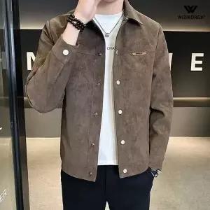 위즈아이 남성 여름 스웨이드 트러커 자켓 가을 겨울 기모 안감 워크 크롭 점퍼 아우터 WI244J 126105
