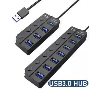 USB 3.0 2.0 멀티 허브 4포트 7포트 전원 어댑터 확장기 도킹 스테이션