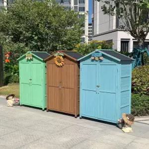 야외 수납장 조립식 테라스 공간활용 내구성 캐비닛 간편 원목느낌 간이 창고