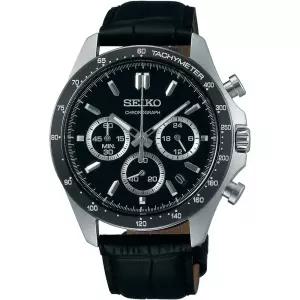 SEIKO SELECTION SBTR021 맨즈 손목시계 전지식 쿼츠 크로노그래프 레더 벨트