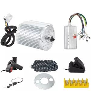 브러시리스 DC 모터 3000W 72V 전기 고출력 컨트롤러 50A 스쿠터 Go 카트 키트 브라켓 및 베이스 설치 없음